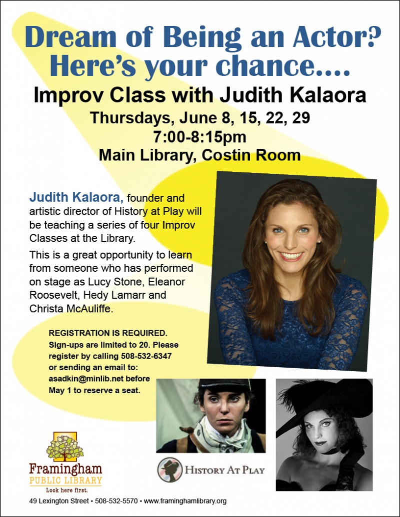 Dream of Being an Actor? Here’s Your Chance…. Improv Class with Judith Kalaora thumbnail Photo