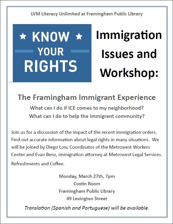 Know Your Rights: Immigration Issues and Workshop thumbnail Photo