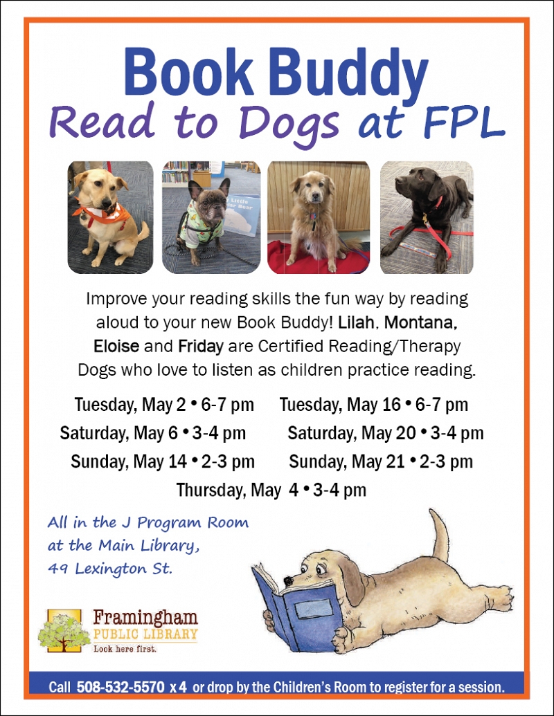 Book Buddy Reading to Dogs thumbnail Photo