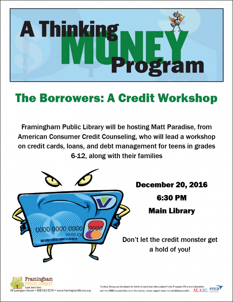 Thinking Money: The Borrowers - A Credit Workshop thumbnail Photo