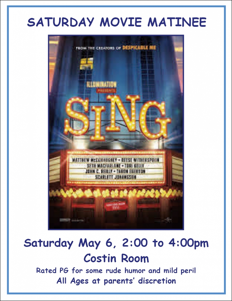 Movie Matinee: Sing thumbnail Photo