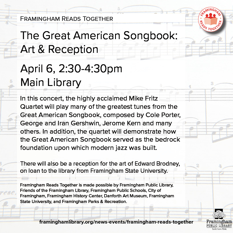 Framingham Reads Together: The Great American Songbook: Art & Reception thumbnail Photo