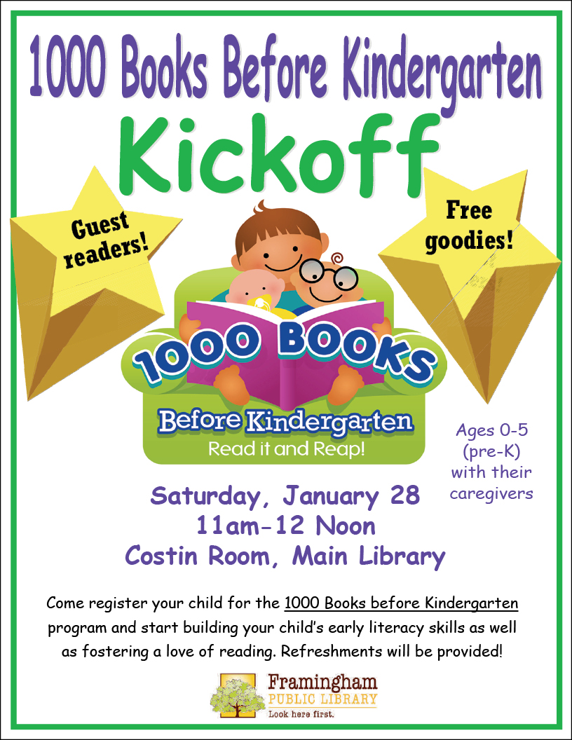 1000 Books before Kindergarten Kickoff thumbnail Photo