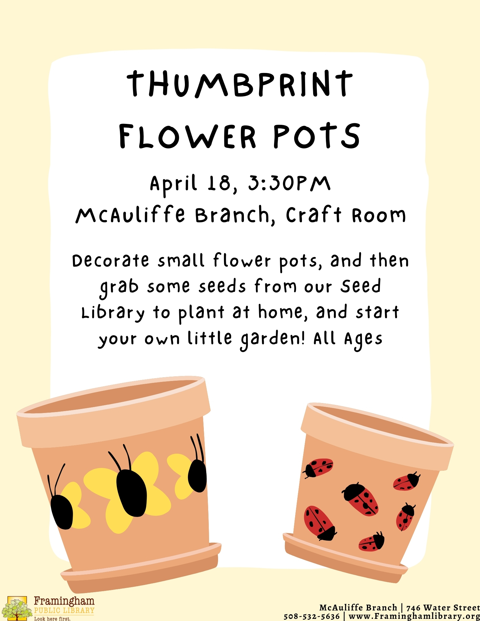 Thumbprint Flower Pots thumbnail Photo