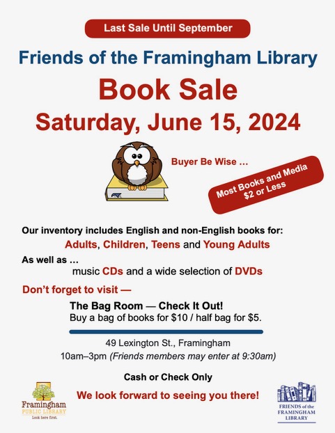Friends of Framingham Library Monthly Book Sale thumbnail Photo