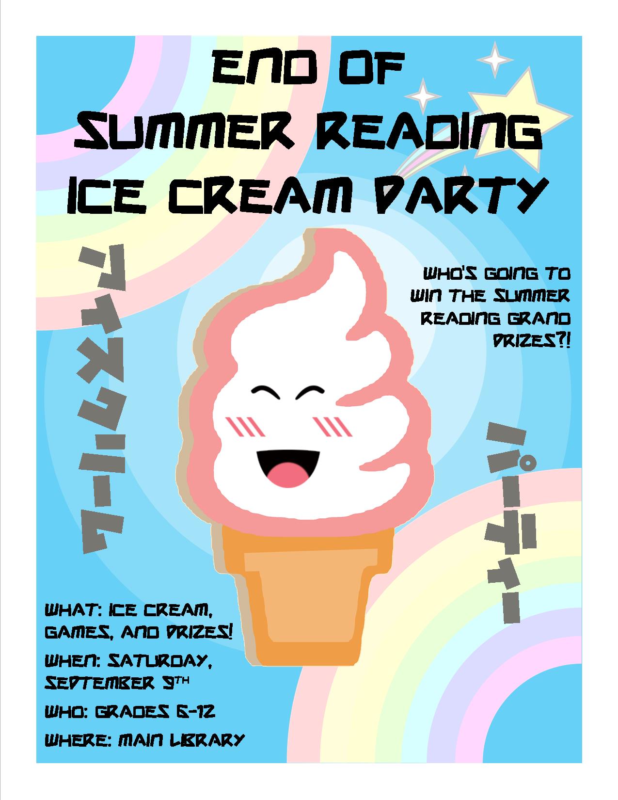 End of Summer Reading Ice Cream Party! thumbnail Photo