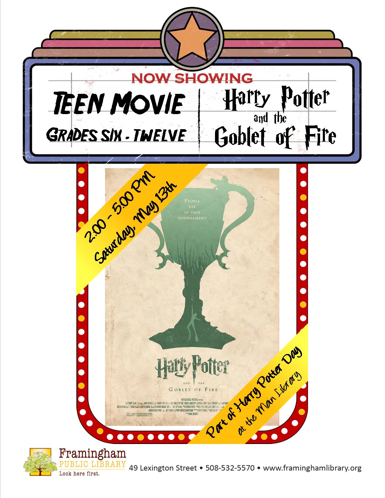 Harry Potter Day: Teen Movie - Harry Potter and the Goblet of Fire thumbnail Photo