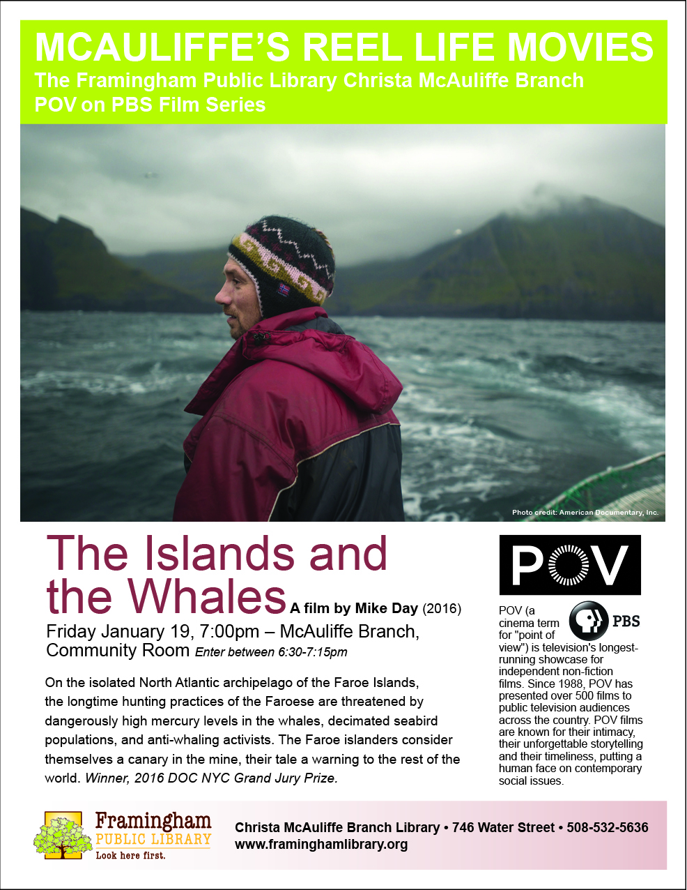 MCAULIFFE REEL LIFE MOVIES: The PBS POV Movie Series: The Islands and the Whales thumbnail Photo