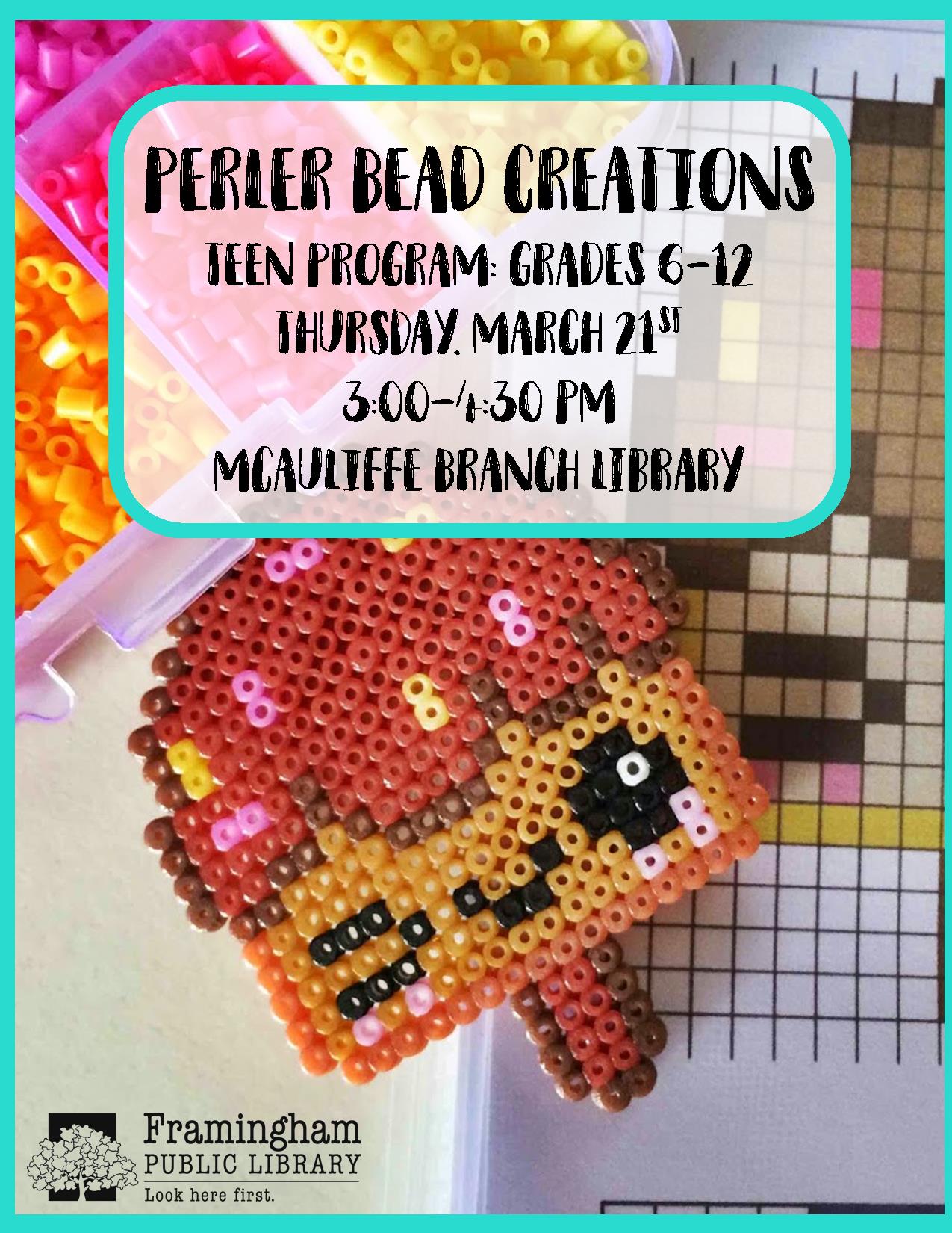 Perler Bead Creations (at the McAuliffe Library) thumbnail Photo