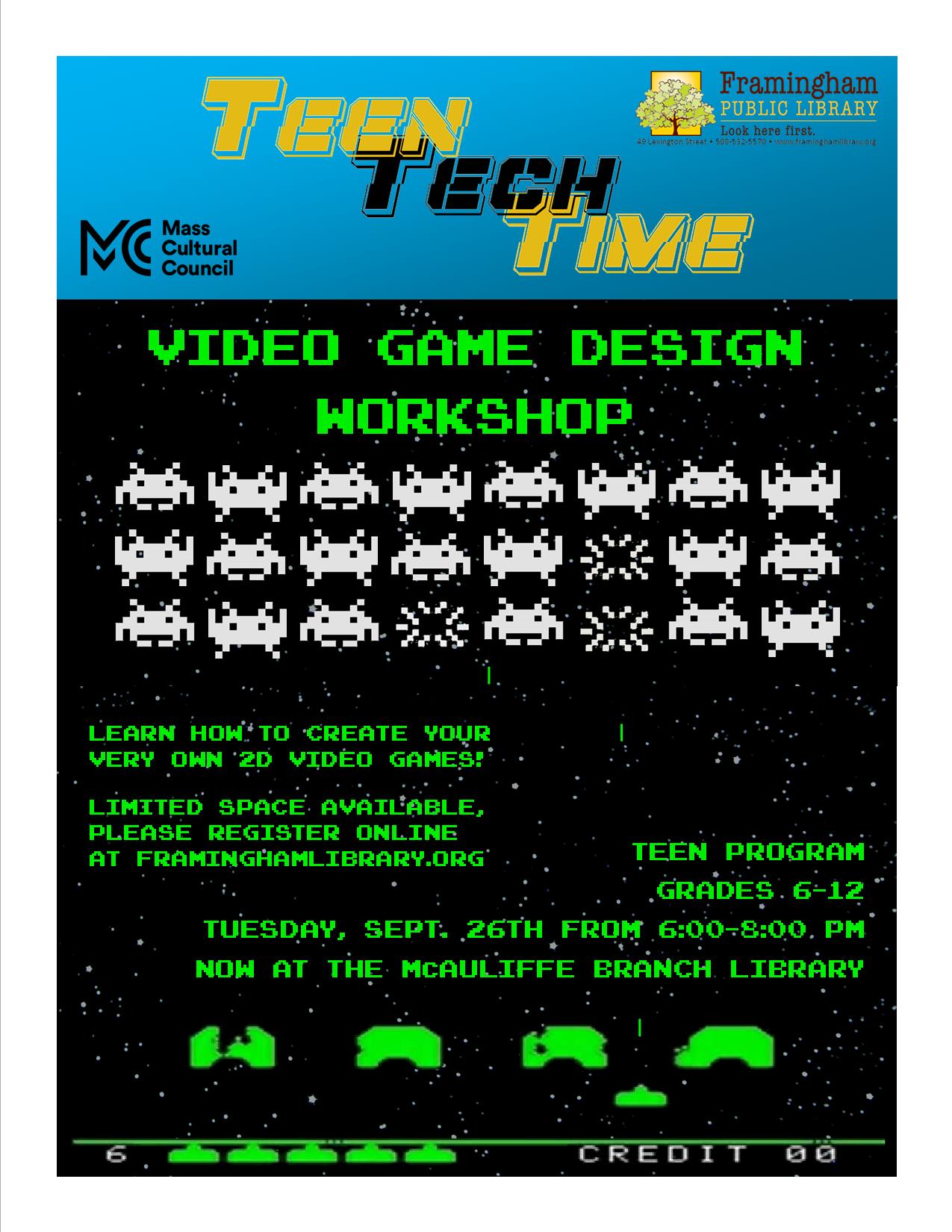 Teen Tech Time - Video Game Design thumbnail Photo