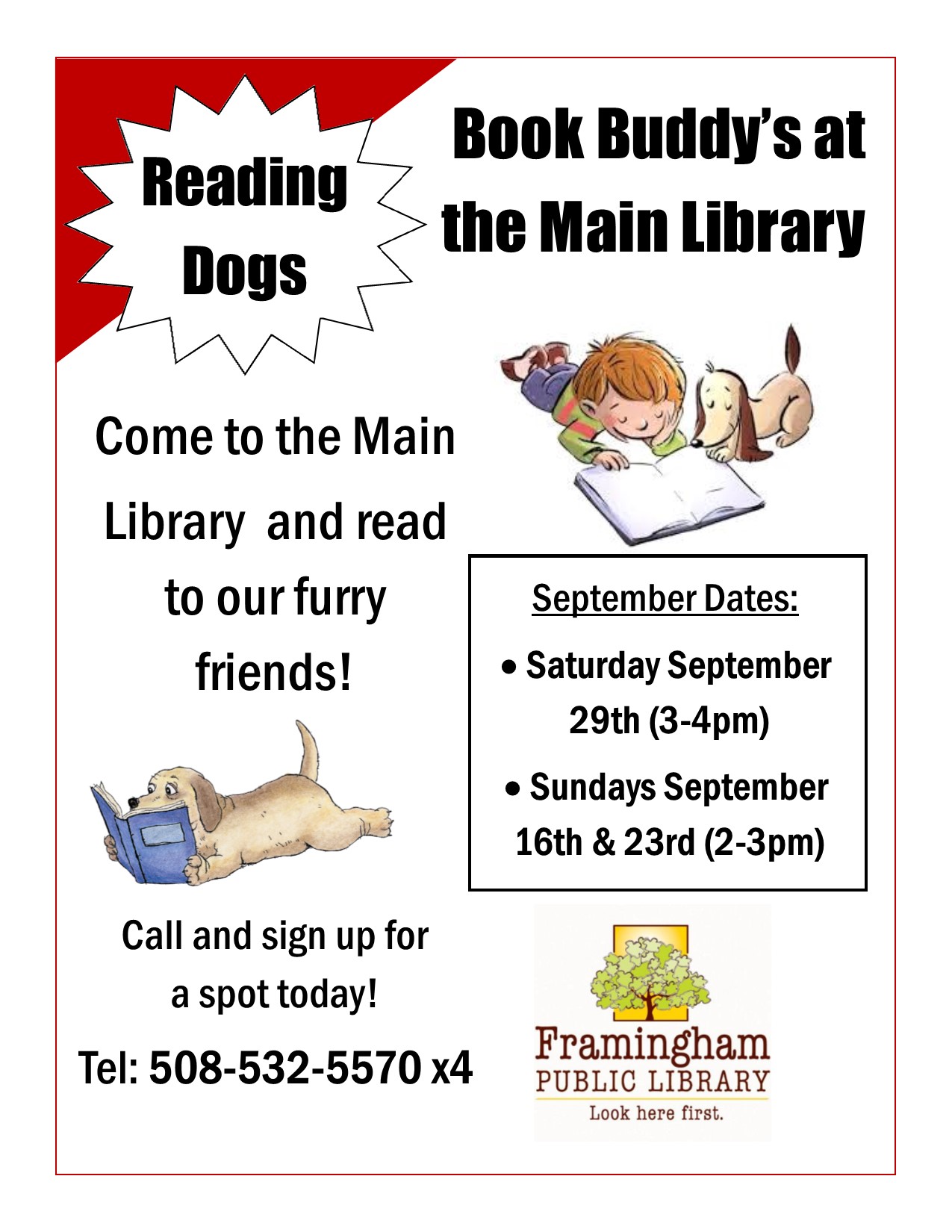 Book Buddy: Read to Dogs at Main Library thumbnail Photo