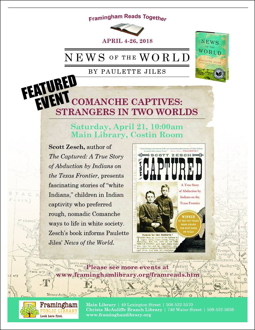 Framingham Reads Together: Comanche Captives: Strangers in Two Worlds thumbnail Photo