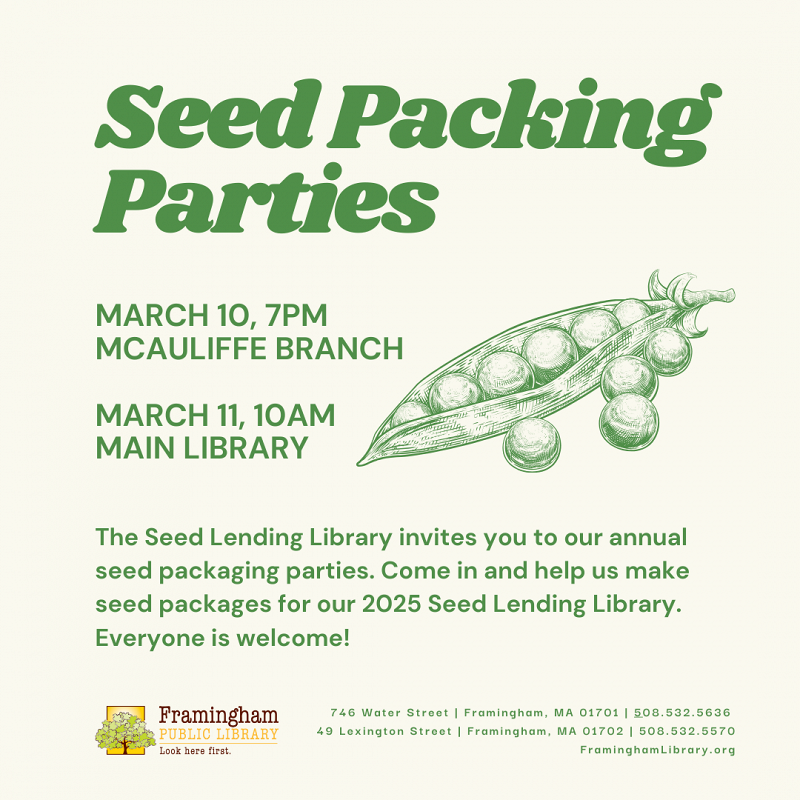 Seed Lending Library: Annual Seed Packaging Parties thumbnail Photo