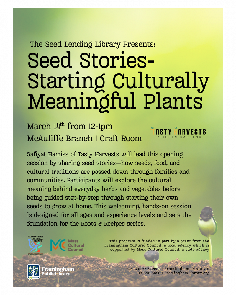 Seed Lending Library: Seed Stories- Starting Culturally Meaningful Plants thumbnail Photo
