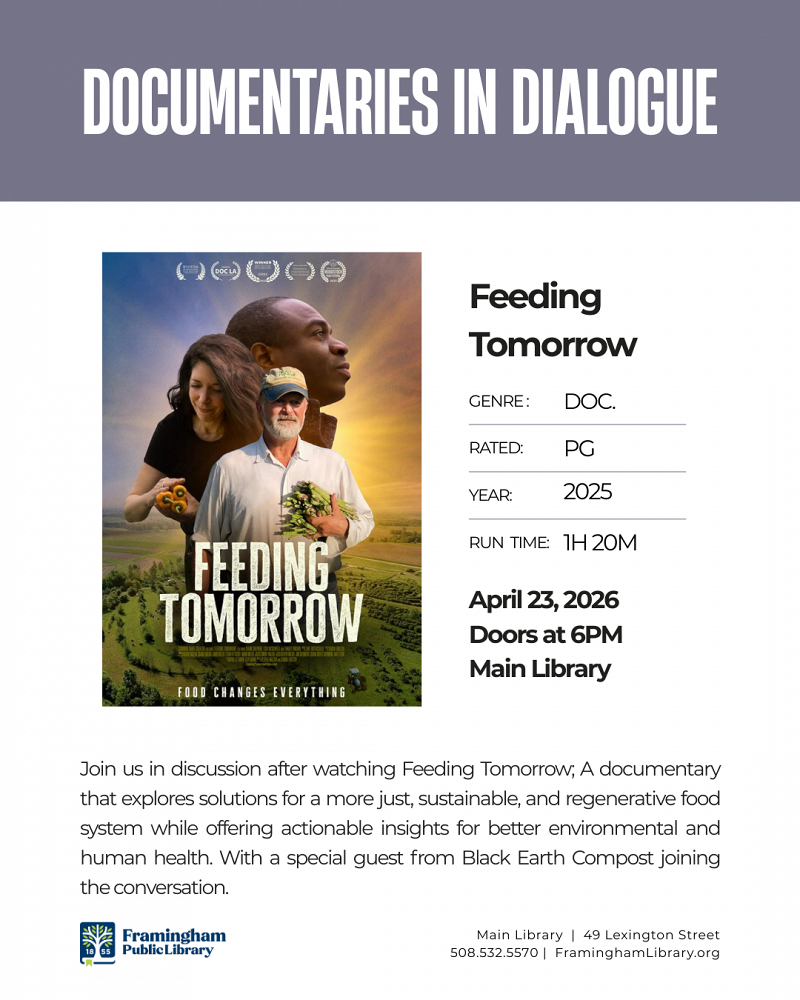 Documentaries in Dialogue: Feeding Tomorrow (2024, PG, 1h20m) thumbnail Photo