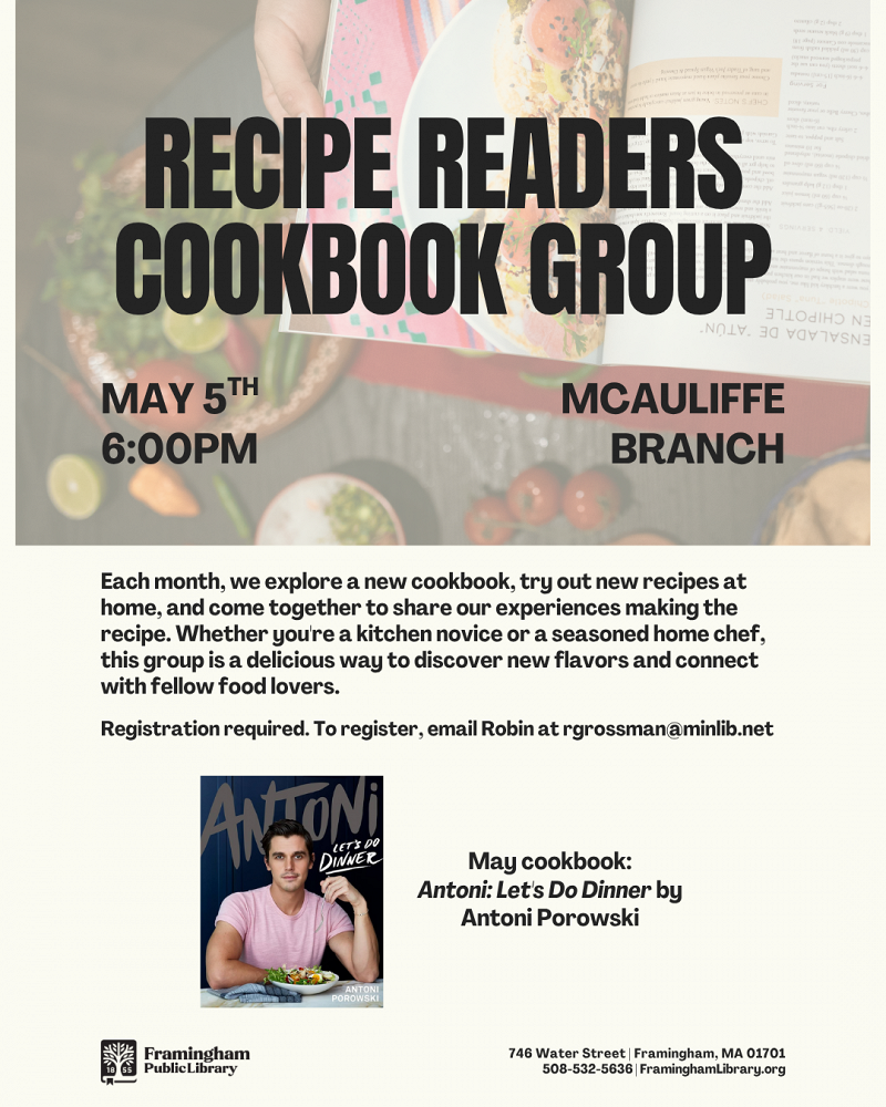 Recipe Readers Cookbook Group: Antoni: Let’s Do Dinner by Antoni Porowski thumbnail Photo
