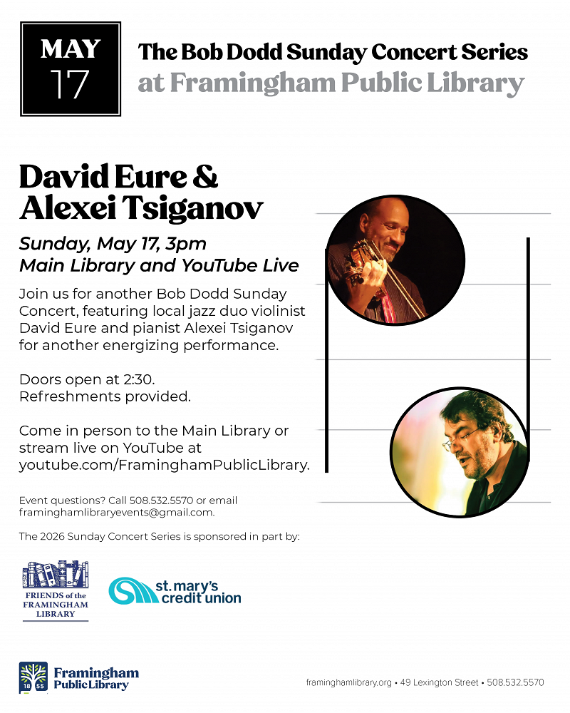 Sunday Concert: David Eure & Alexei Tsiganov thumbnail Photo