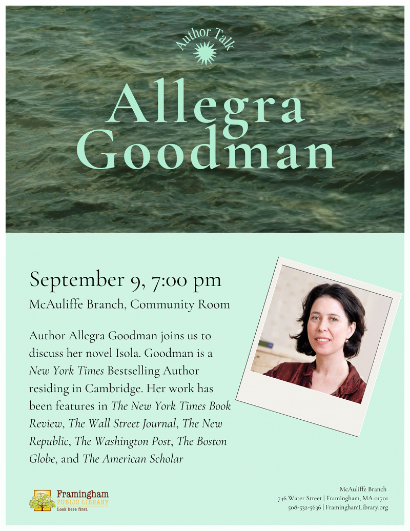 Author Talk: Allegra Goodman, Isola thumbnail Photo