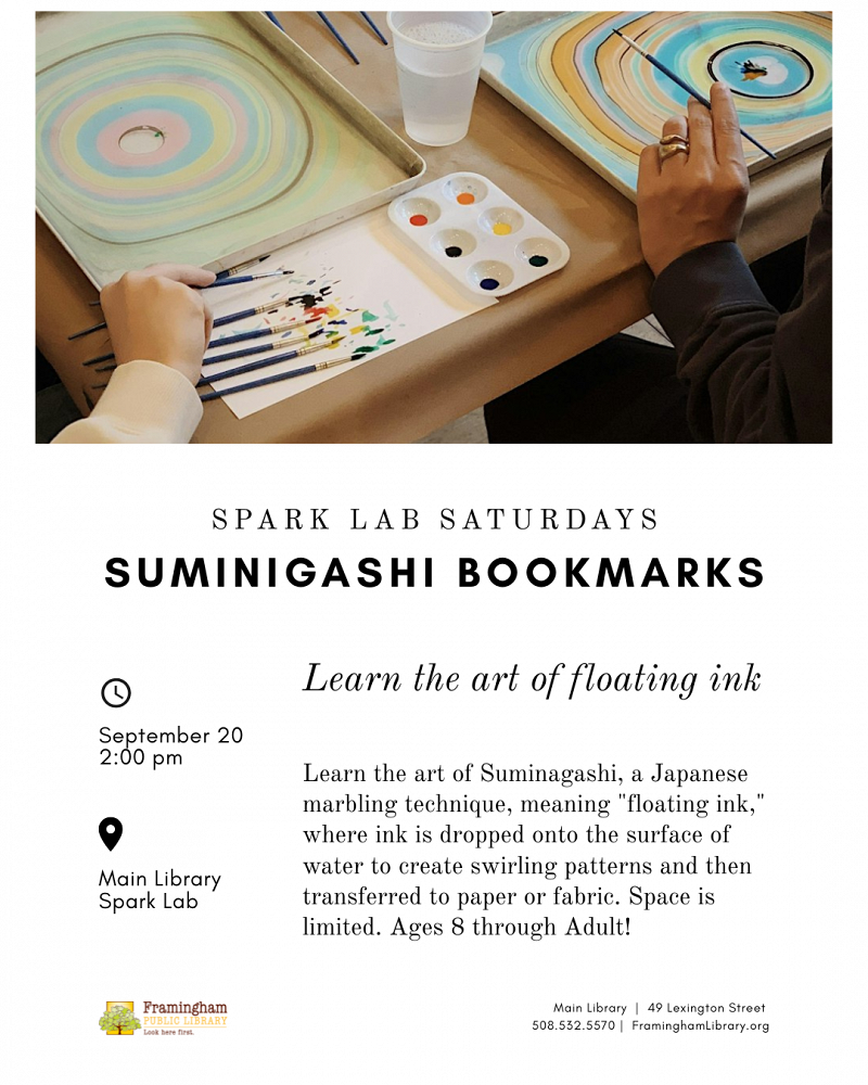Spark Lab Saturdays: Suminagashi Bookmarks thumbnail Photo