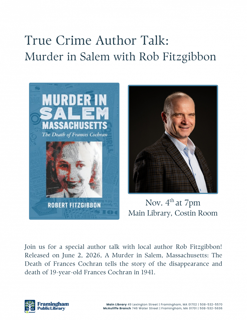 True Crime Author Talk: Murder in Salem with Rob Fitzgibbon thumbnail Photo
