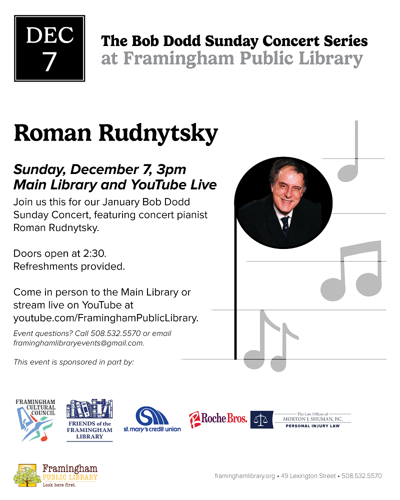 Bob Dodd Sunday Concert: Roman Rudnytsky thumbnail Photo