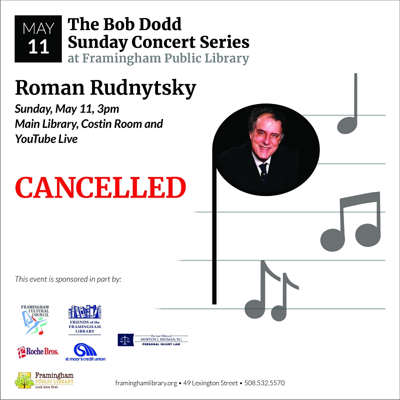 CANCELLED Bob Dodd Sunday Concert: Roman Rudnytsky thumbnail Photo
