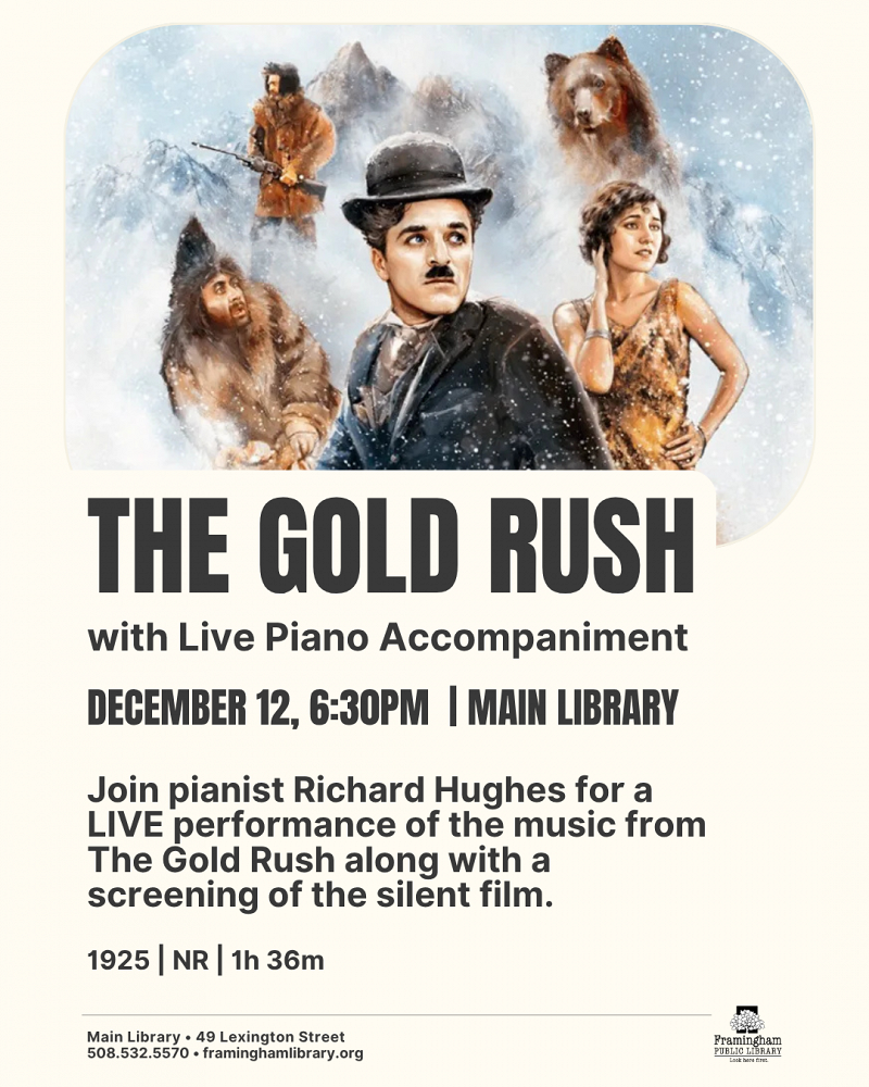 Friday Night “Silent” Film with Pianist Richard Hughes: The Gold Rush thumbnail Photo