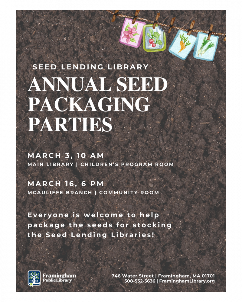 Seed Lending Library: Annual Seed Packaging Parties thumbnail Photo