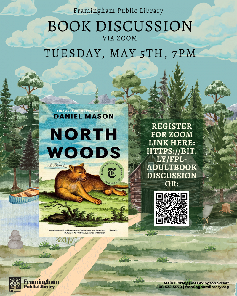 Main Library Book Discussion: North Woods by Daniel Mason thumbnail Photo