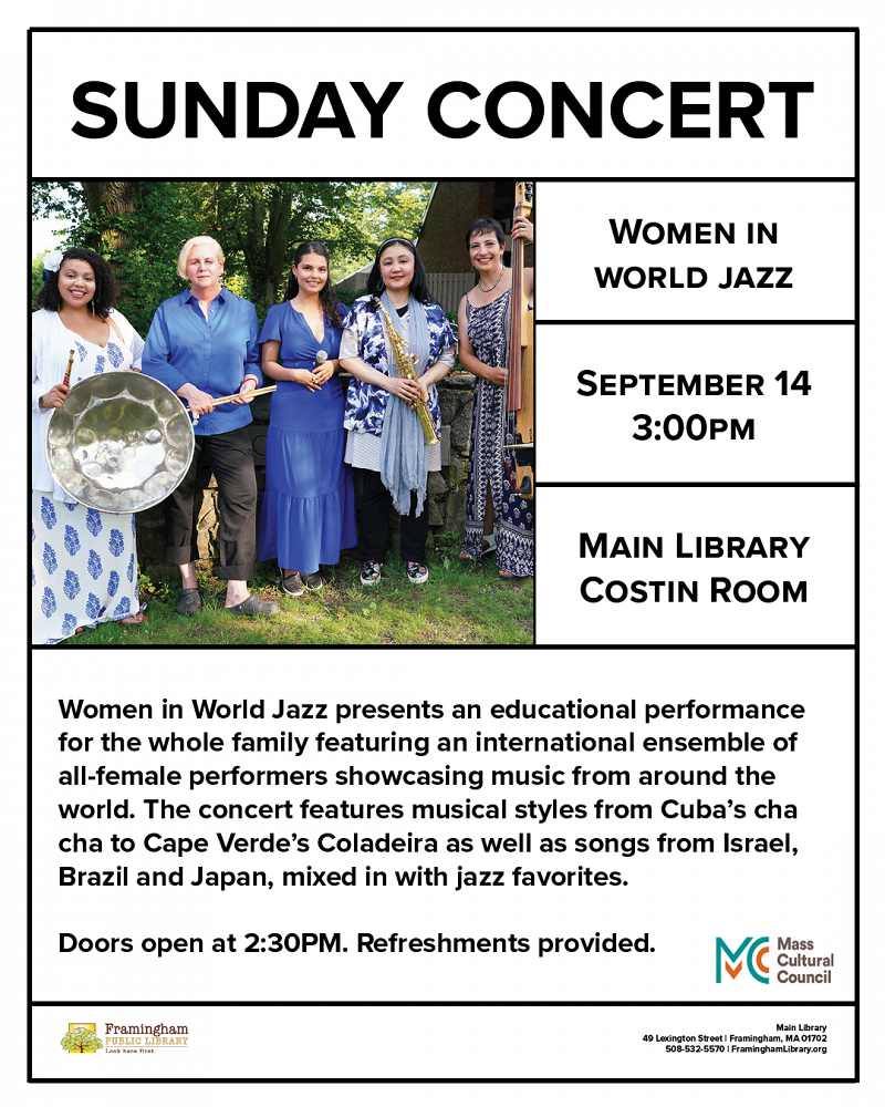 Sunday Concert: Women in World Jazz thumbnail Photo