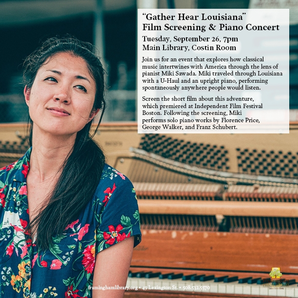 “Gather Hear Louisiana”: Film Screening & Piano Concert thumbnail Photo