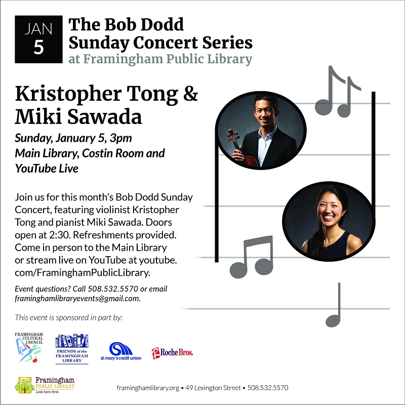 Bob Dodd Sunday Concert: Kristopher Tong & Miki Sawada thumbnail Photo