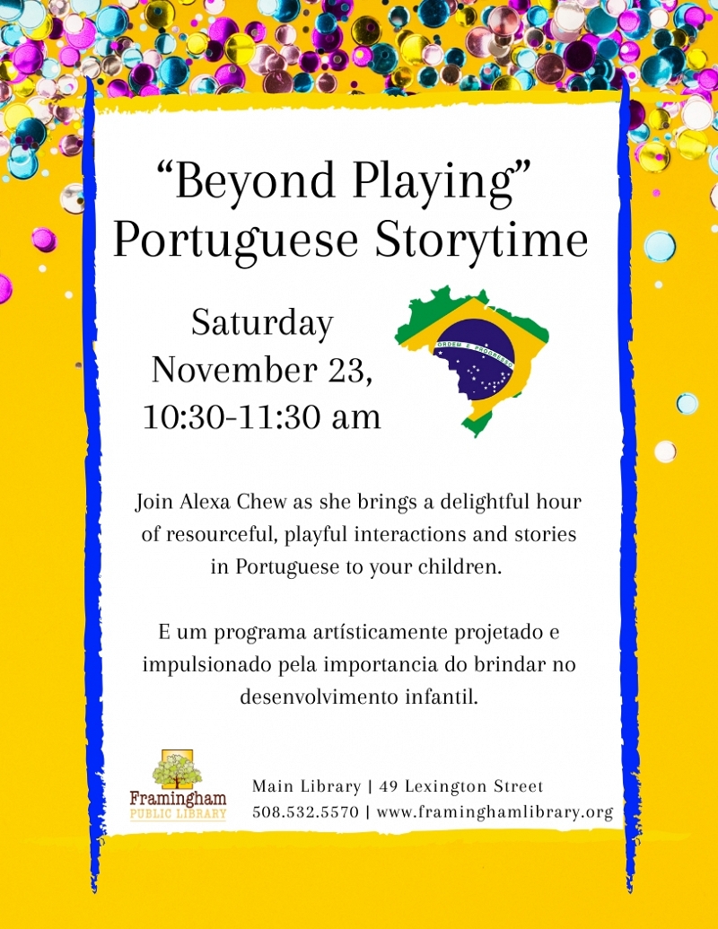 “Beyond Playing” Portuguese Storytime thumbnail Photo