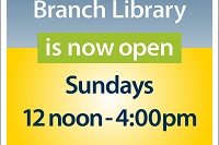 Christa McAuliffe Branch Library is now open Sundays! thumbnail Photo
