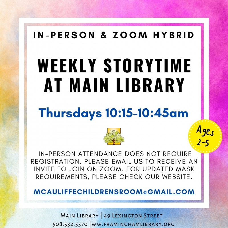 Thursday Storytime at Main Library thumbnail Photo