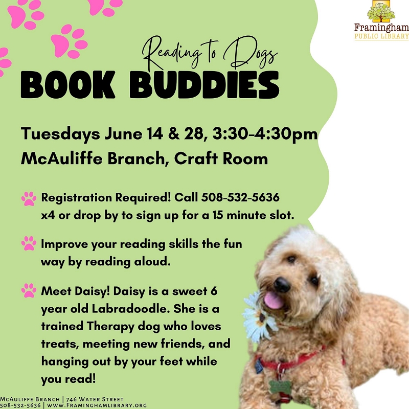 Book Buddies: Reading to Dogs [Registration full] thumbnail Photo