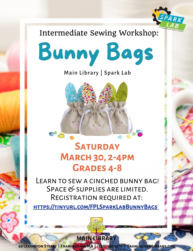 Intermediate Sewing Workshop: Bunny Bags thumbnail Photo