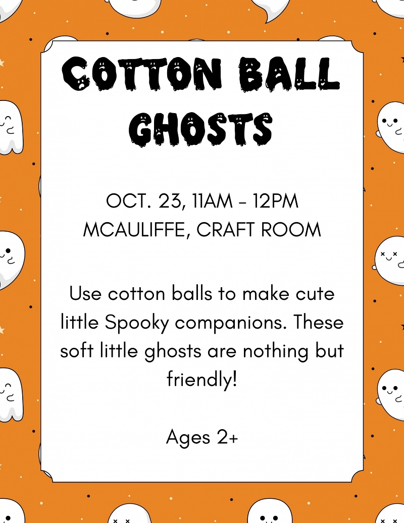 Toddler Craft: Cotton Ball Ghosts thumbnail Photo