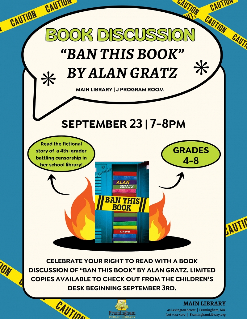 Book Discussion: “Ban this Book” by Alan Gratz thumbnail Photo