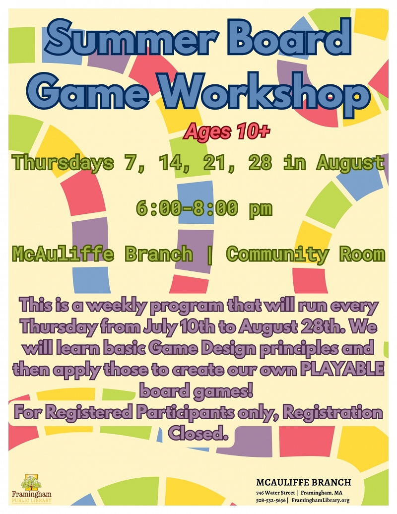 Summer Board Game Workshop thumbnail Photo