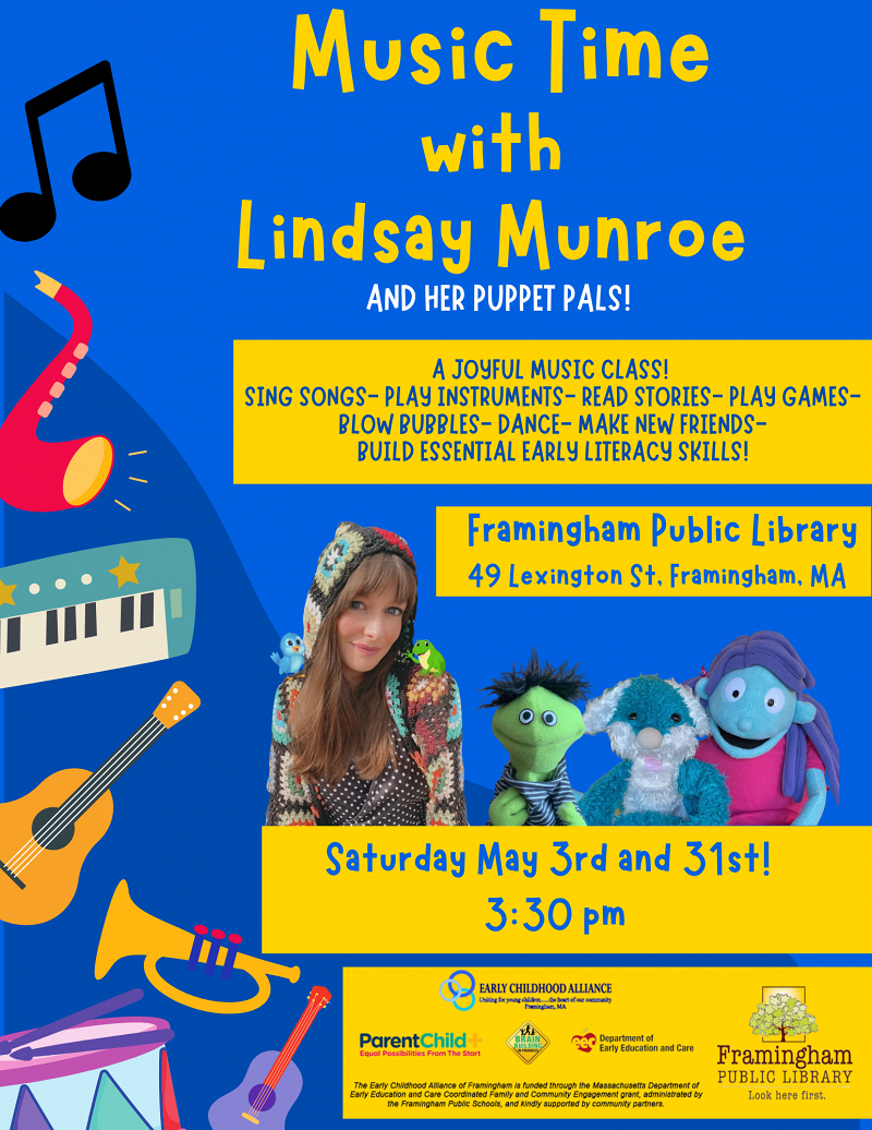 Music Time with Lindsay Munroe and her Puppet Pals! thumbnail Photo