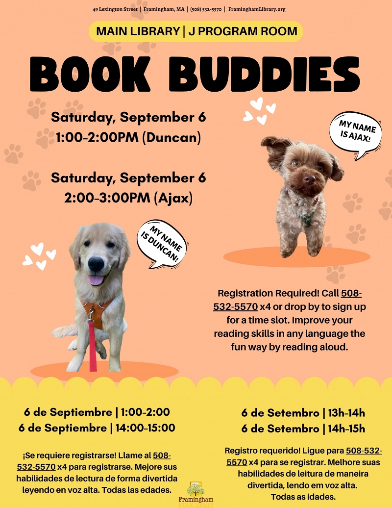 Book Buddies: Reading to Dogs (Duncan & Ajax) thumbnail Photo