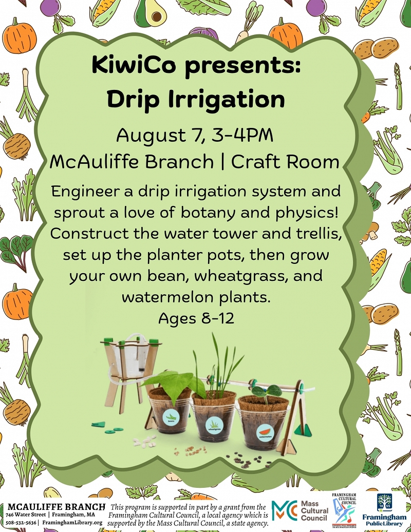 *NEW DATE* KiwiCo presents: Drip Irrigation thumbnail Photo