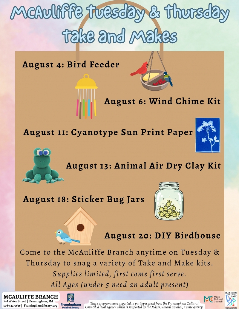 McAuliffe Tuesday & Thursday Take and Makes: DIY Birdhouse thumbnail Photo