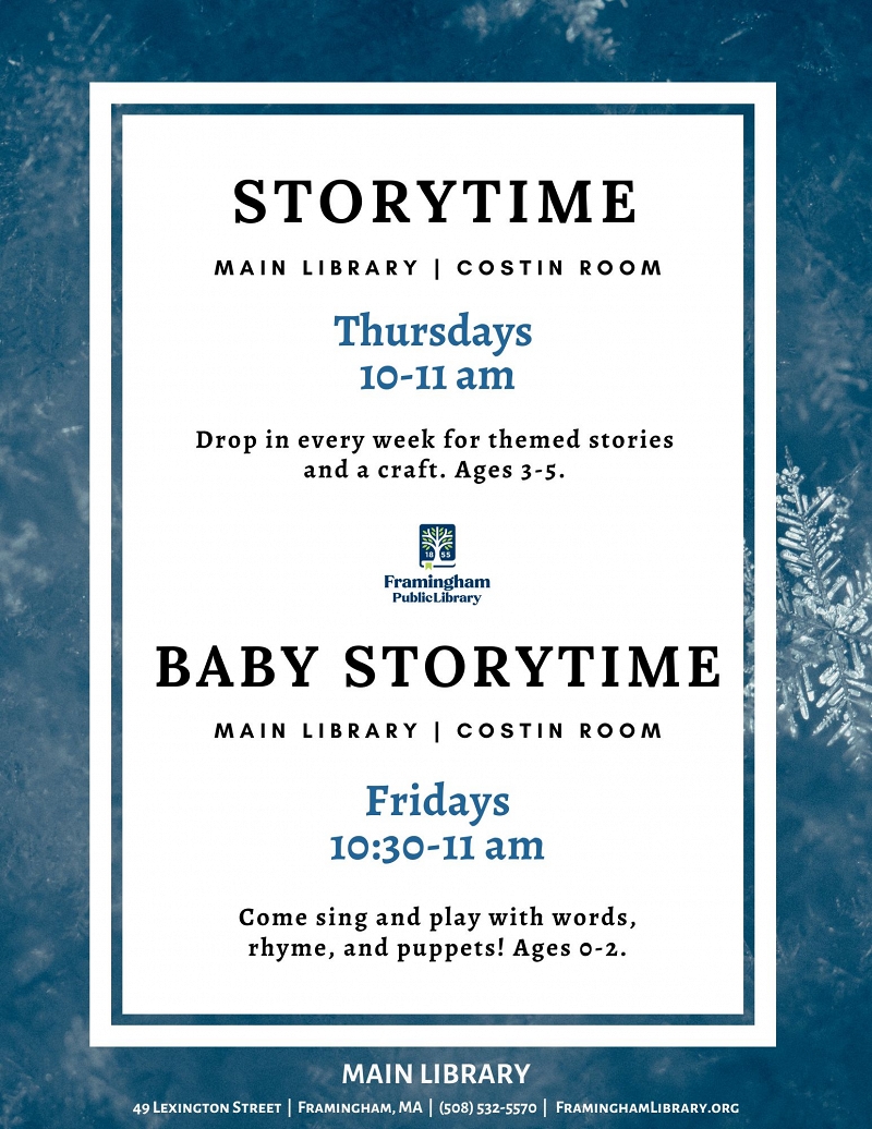 Weekly Storytime at Main Library thumbnail Photo