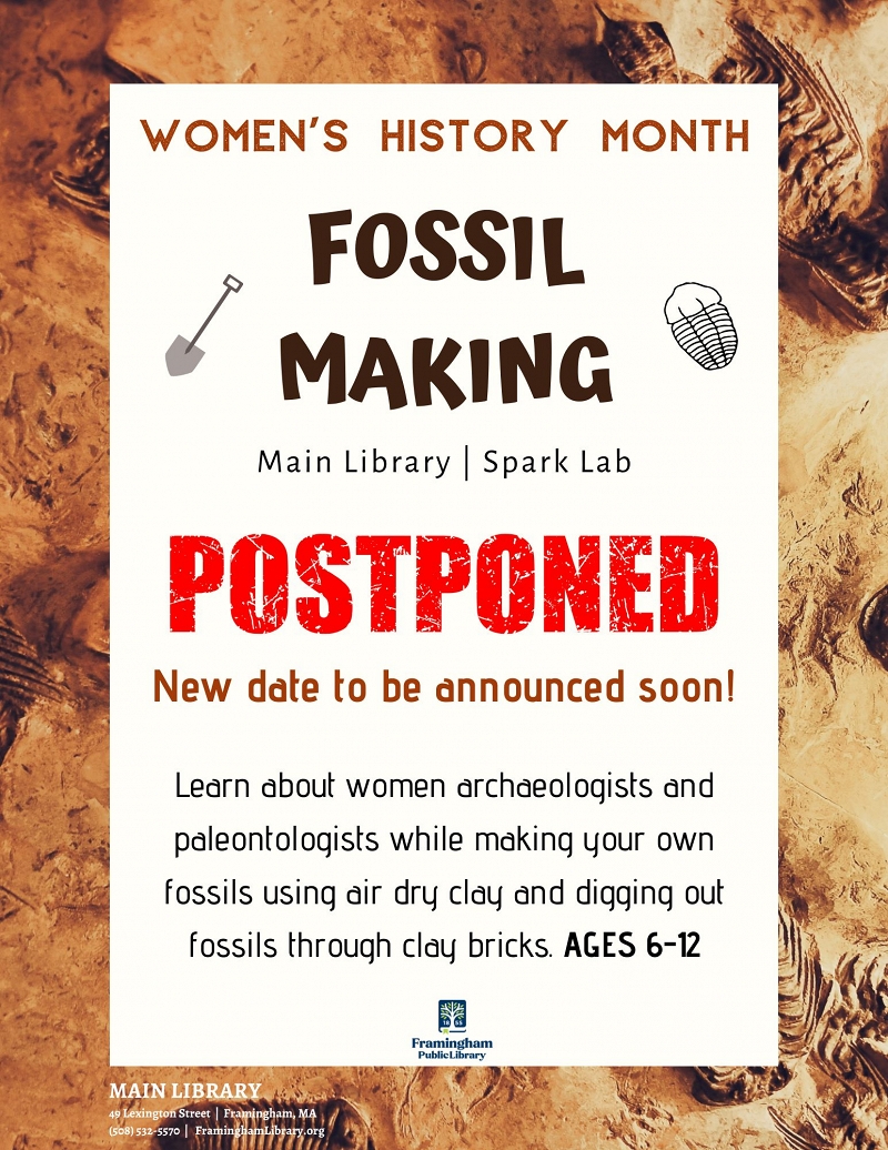 Women’s History Month: Fossil Making - POSTPONED thumbnail Photo
