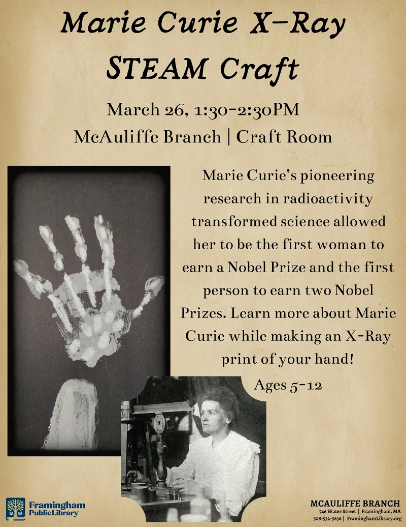 Women’s History Month: Marie Curie X-Ray STEAM Craft thumbnail Photo
