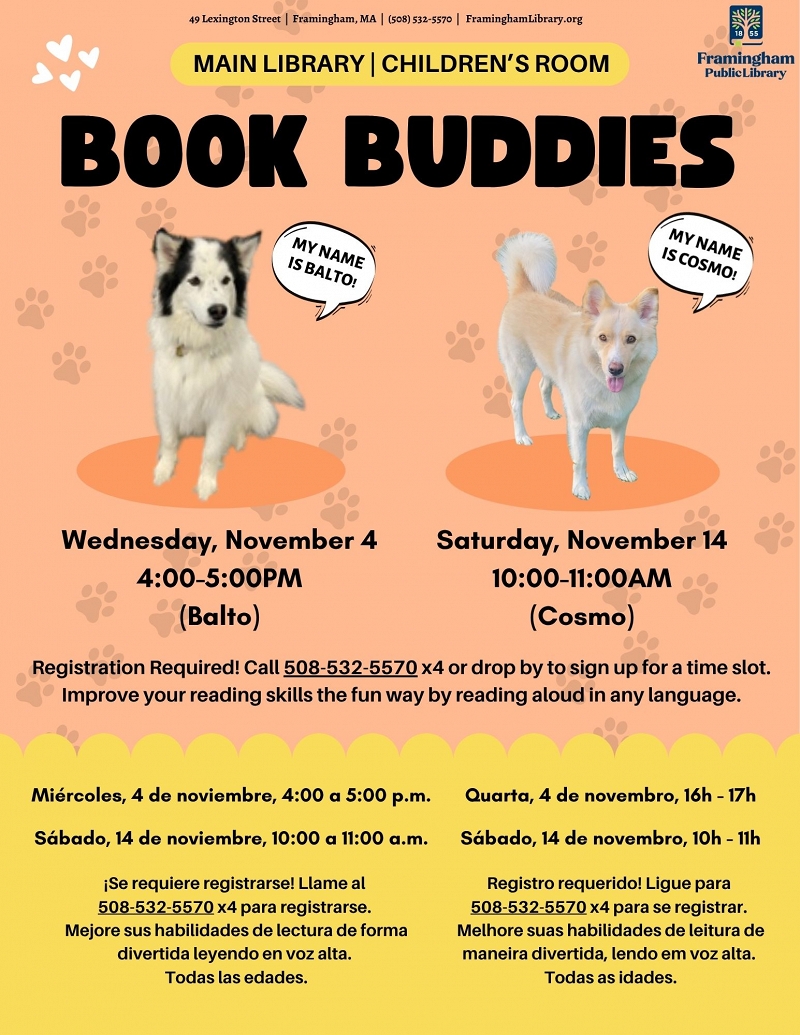 Book Buddies: Reading to Dogs (Cosmo) thumbnail Photo