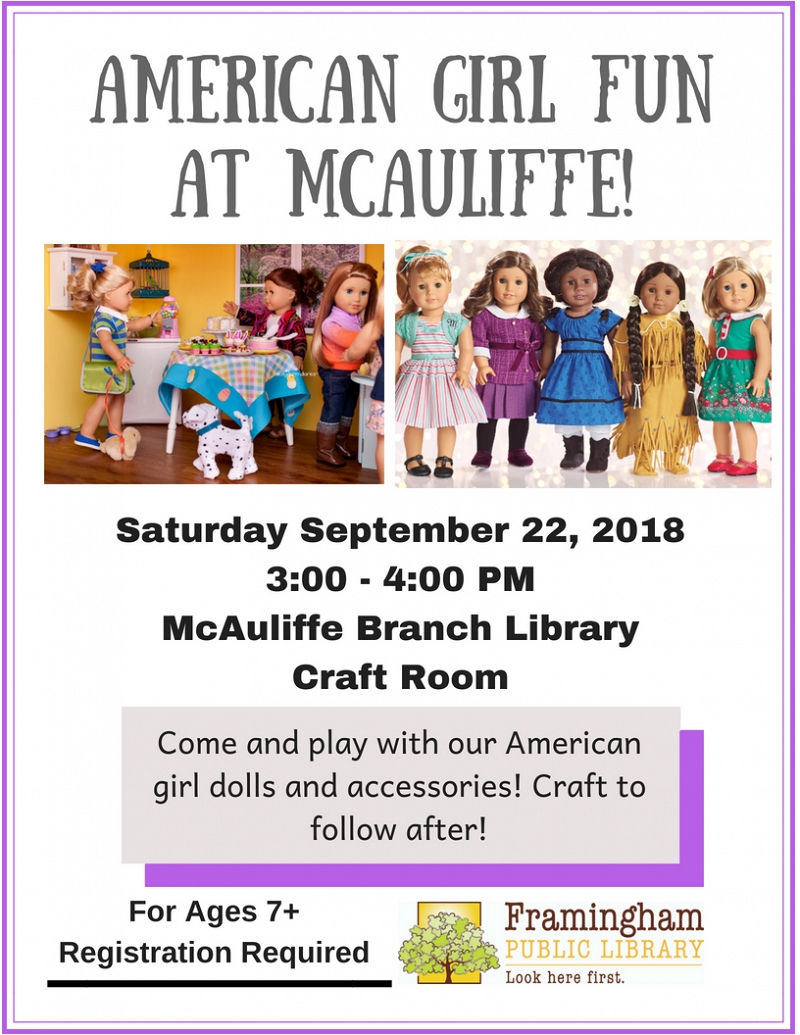 American Girl Fun at McAuliffe Library thumbnail Photo