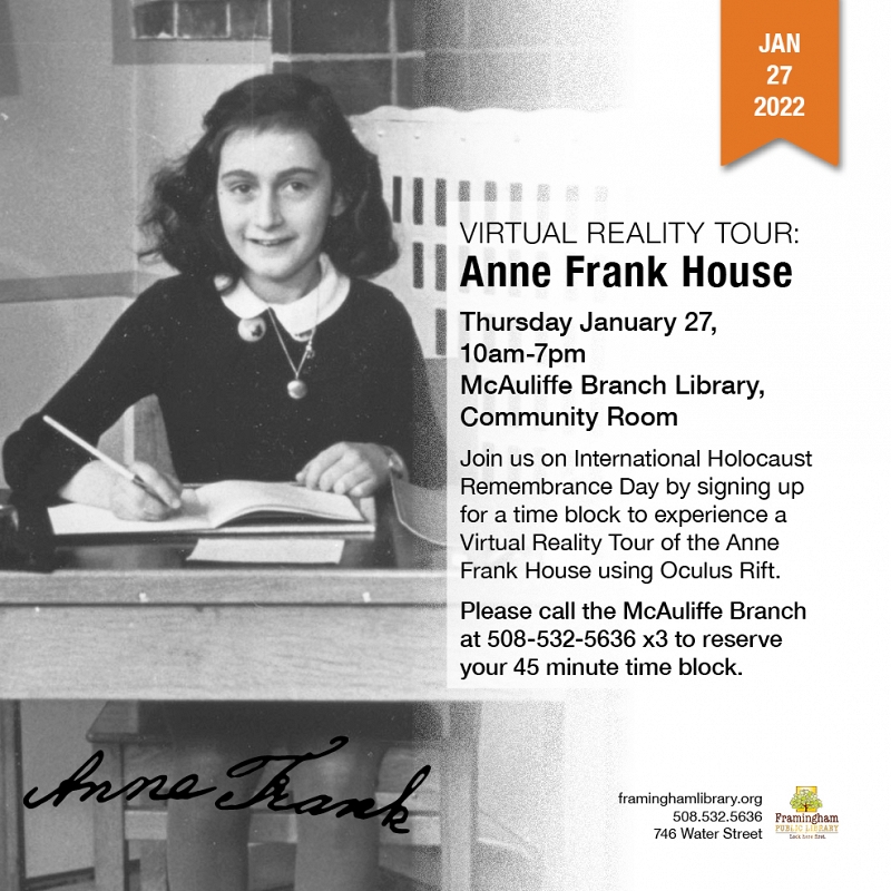 Virtual Reality Tour: Anne Frank House [NOW TAKING WAIT LIST] thumbnail Photo